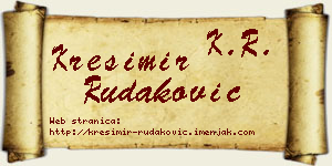 Krešimir Rudaković vizit kartica